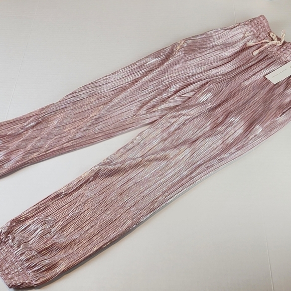 PEEK special occasion pants size 12 Rose Pink metallic NEW - Picture 7 of 14